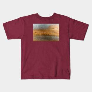 Orange Sea Stone Subtle Line Kids T-Shirt